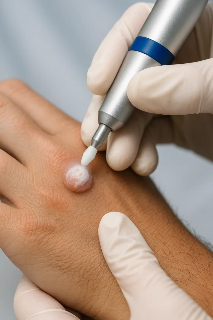 example of wart removal Blackwall using cryopen