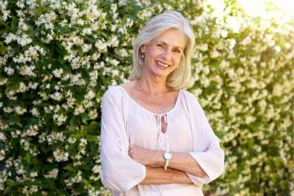 Older woman happy with urinary incontinence treatment Blackwall