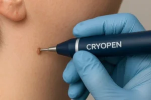 Person receiving skin tag removal Blackwall
