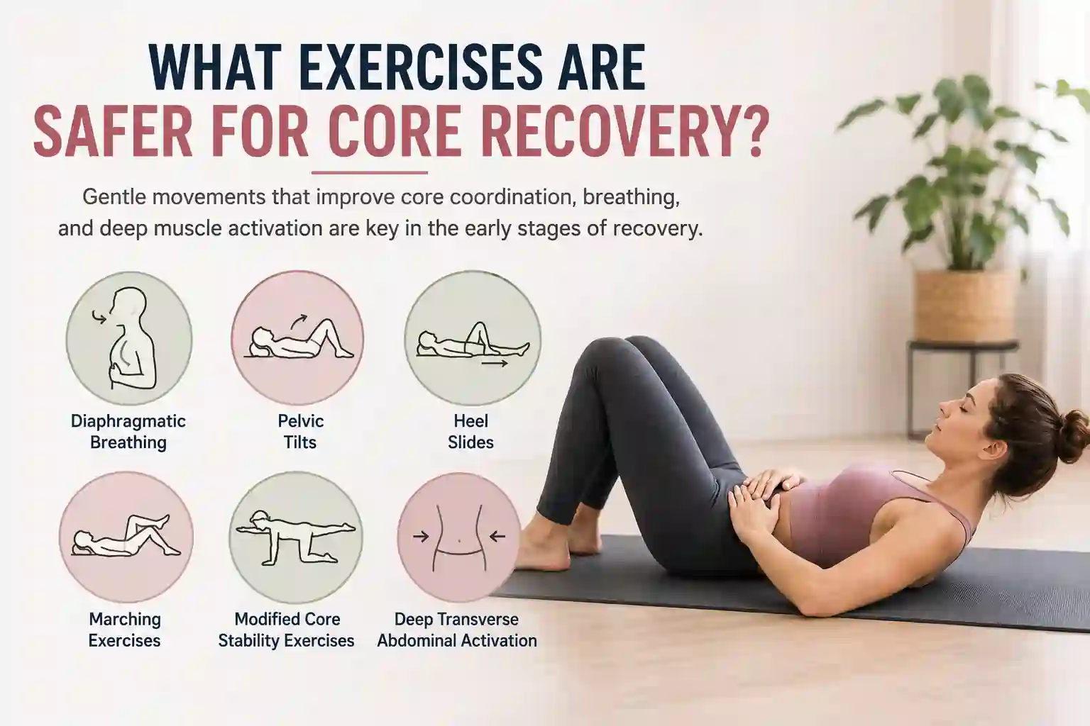 Which exercises may help diastasis recti Blackwall?